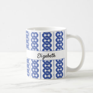 Caneca De Café Padrão de Cadeia Asiática Tradicional com Nome