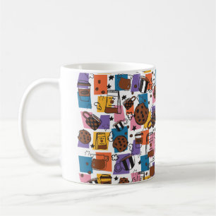 Caneca De Café Padrão de Café Fofo – Amante de Café Colorido