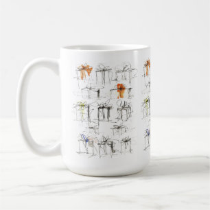 Caneca De Café Padrão de caixas de presente de abstrato