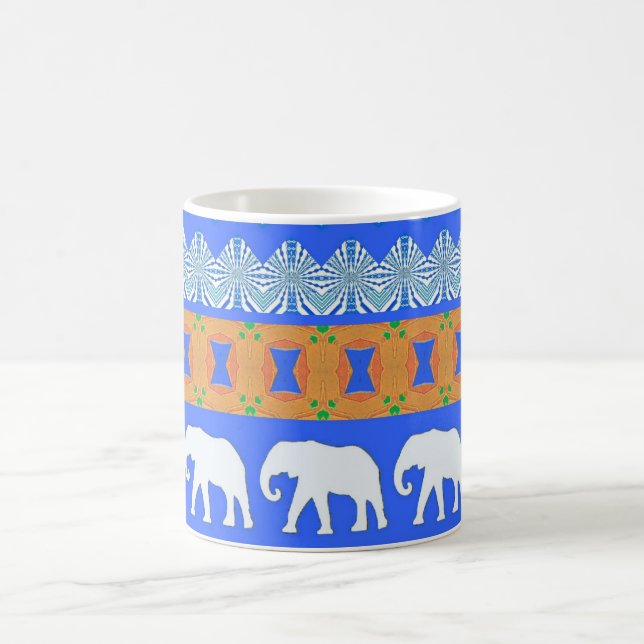 Caneca De Café Padrão de Caminhada do Elefante (Centro)