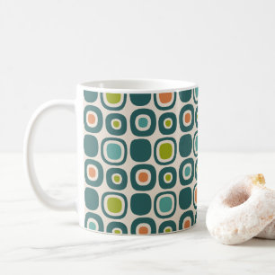 Caneca De Café Padrão de Caminho de Jardim Moderno de Meados do S