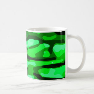 Caneca De Café Padrão de Camo Verde Trendy