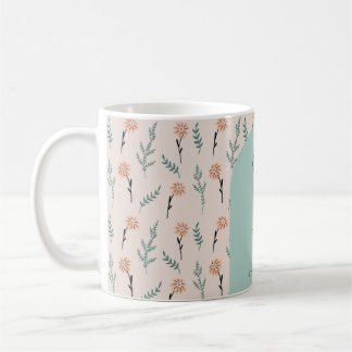 Caneca De Café Padrão de camomila floral