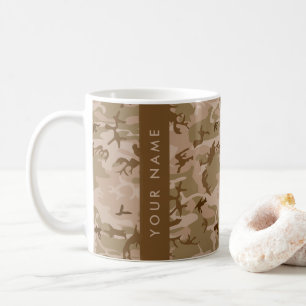 Caneca De Café Padrão de Camuflagem do Deserto, Seu nome, Persona