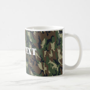 Caneca De Café Padrão de Camuflagem Verde Militar
