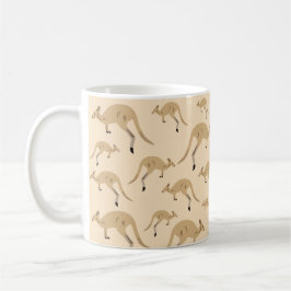 Caneca De Café Padrão de canguru australiano bonito