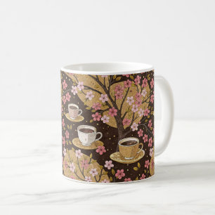 Caneca De Café Padrão de Capa de Café Flor de Cerejeira (8)