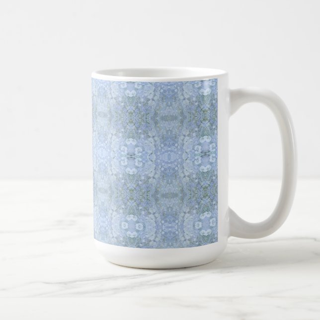 Caneca De Café Padrão de Casca de Árvore de Faia Azul Bonito (Direita)
