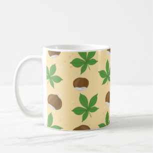 Caneca De Café Padrão de castanha - Influência do outono