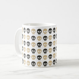 Caneca De Café Padrão de Caveira Minimalista