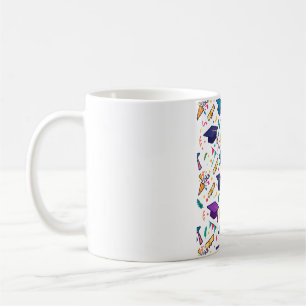 Caneca De Café Padrão de Celebração de Confetes de Gorros de Form