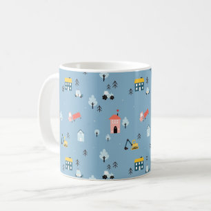 Caneca De Café Padrão de Cena da Cidade do Portão Bonito