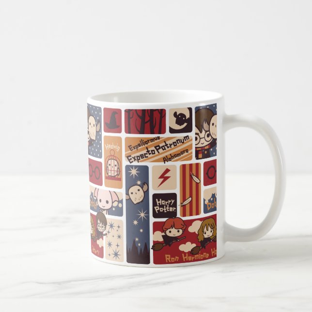 Caneca De Café Padrão de Cenas de Desenho do Harry Potter (Direita)