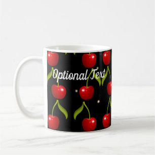 Caneca De Café Padrão de cerejas brilhantes