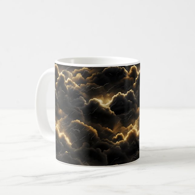 Caneca De Café Padrão de céu nublado (Frente Esquerda)