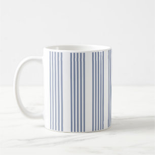 Caneca De Café Padrão de cinco faixas de cinza azul e branco
