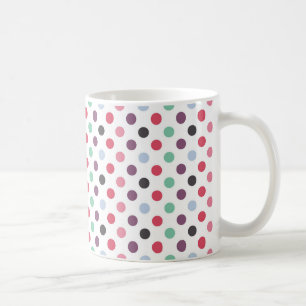 Caneca De Café padrão de círculo multicolor