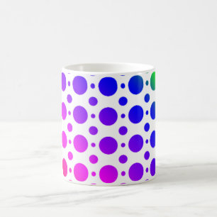 Caneca De Café Padrão de Círculos Coloridos como um Arco-íris
