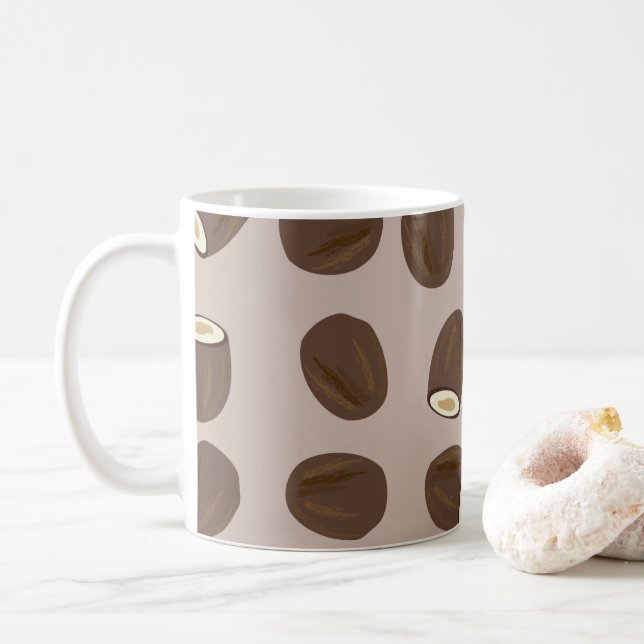 Caneca De Café Padrão de Coco (Com Donut)