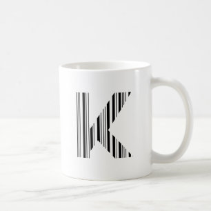 Caneca De Café Padrão de código de barras da primeira inicial LET
