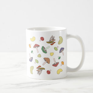Caneca De Café Padrão de Cogumelos