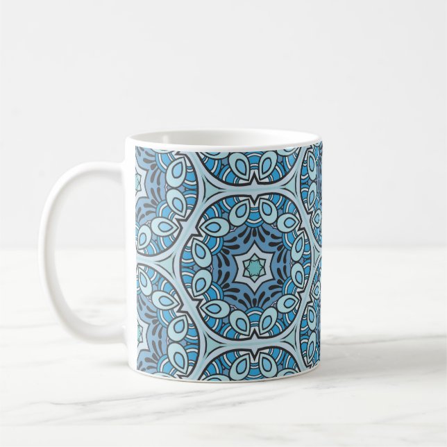 Caneca De Café Padrão de colcha de retalhos. Decora desenhada à m (Esquerda)
