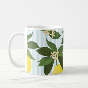 Caneca De Café Padrão de colheita de citrinos sem costura no fun