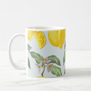 Caneca De Café Padrão de colheita de Frutas tropicais de Lemon