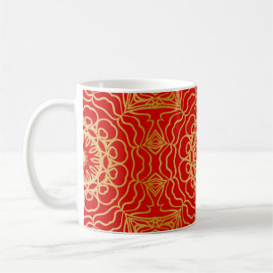 Caneca De Café Padrão de colheita sem costura com abstrato floral