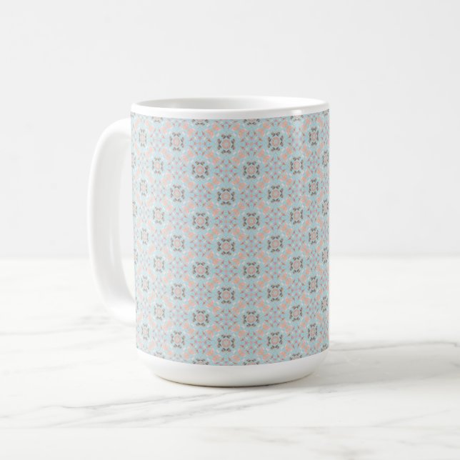 Caneca De Café Padrão de Concha de Mar Sem Costura (Frente Esquerda)