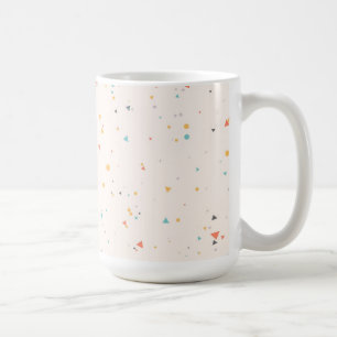 Caneca De Café Padrão de Confetti de Pontos e Triângulo