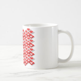 Caneca De Café Padrão de Coração de Amor