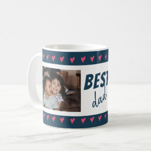 Caneca De Café Padrão de Coração Melhor Pai 2 Foto