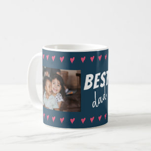 Caneca De Café Padrão de Coração Melhor Pai 2 Foto