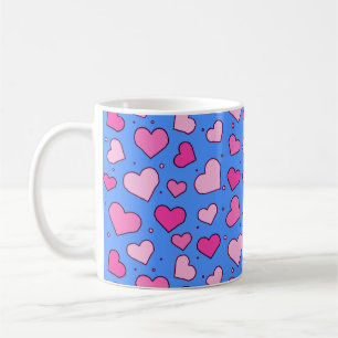 Caneca De Café Padrão de Corações