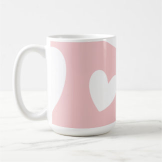 Caneca De Café padrão de corações contínuos