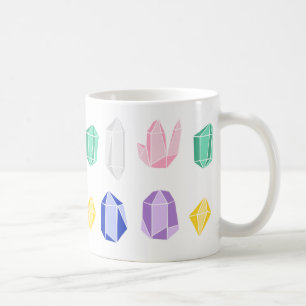 Caneca De Café Padrão de Cristais Coloridos