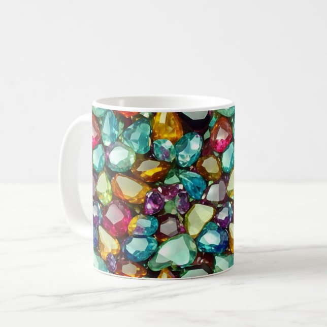 Caneca De Café Padrão de Cristais Polidos (Frente Esquerda)