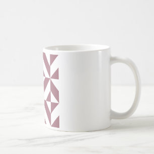 Caneca De Café Padrão de Cubo de Deco Geométrico de Plum
