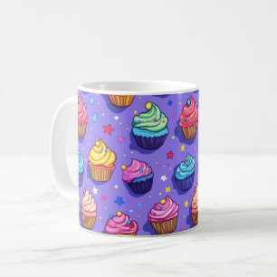 Caneca De Café Padrão de Cupcake Divertido com Gelado: Padaria Ca