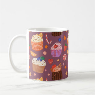 Caneca De Café Padrão de cupcakes