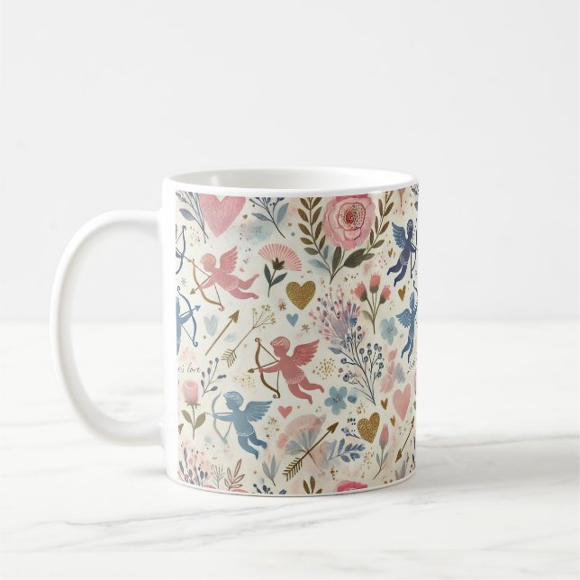 Caneca De Café Padrão de Cupido (Esquerda)