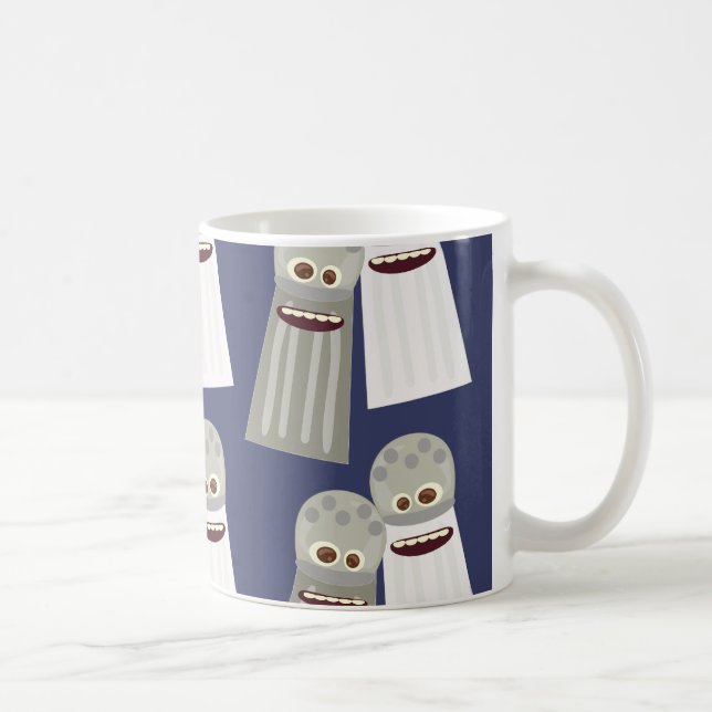 Caneca De Café Padrão de Cuta de Sal e Pimenta (Direita)