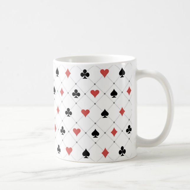 Caneca De Café Padrão de Deck of Cards (Direita)