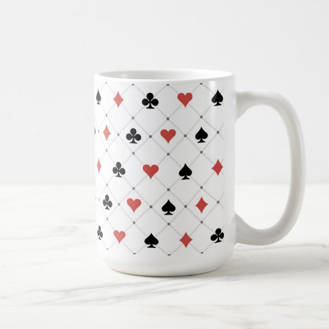 Caneca De Café Padrão de Deck of Cards (Direita)