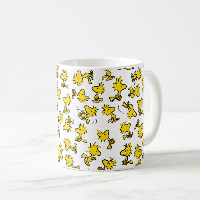 Caneca De Café Padrão de Design clássico do Woodstock (Frente Esquerda)