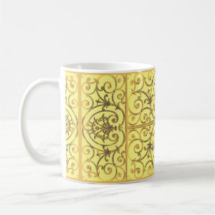 Caneca De Café Padrão de deslocamento amarelo