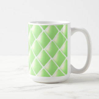 Caneca De Café Padrão de Diamante Rebordado Verde