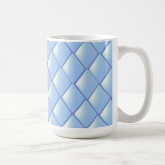 Caneca De Café Padrão de Diamante Revestido Azul