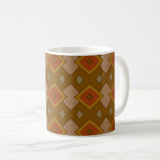 Caneca De Café Padrão de Diamante Rústico do Sudoeste